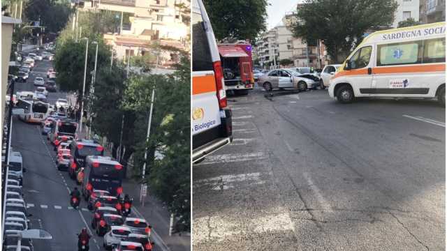 Cagliari, incidente in viale Marconi: ci sono feriti, traffico bloccato