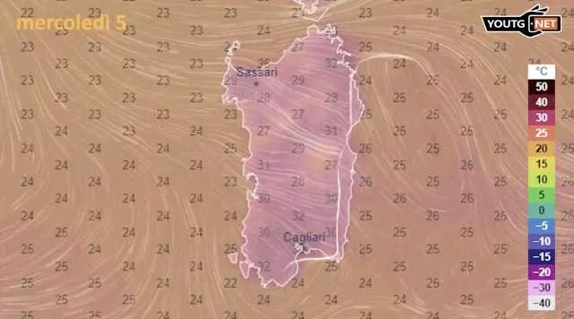 YouTG NET Via Le Correnti In Sardegna Arriva Un Intensa E Prolungata