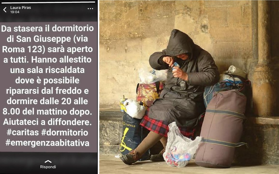 Caritas Annuncio Sballato Con Senzatetto