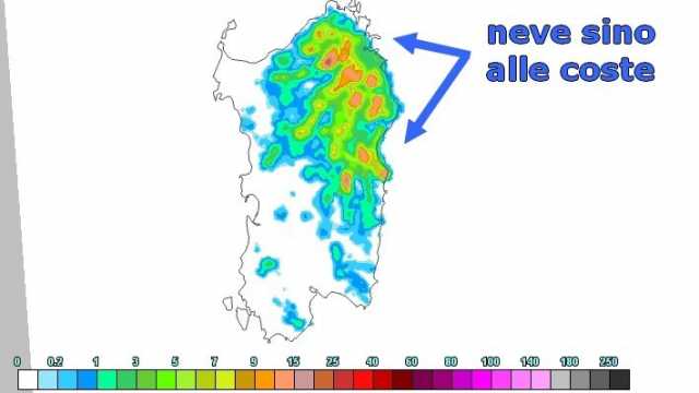 Meteo Carta Neve Sardegna