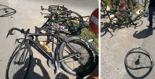 Biciclette Margine Rosso Incidente