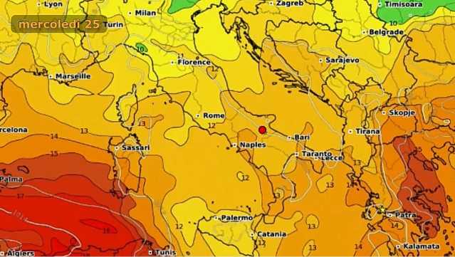 Meteo 25 Aprile 2018