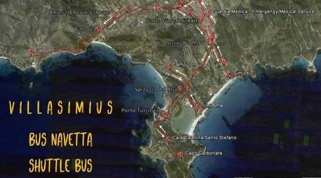 Villasimius Cartina Bus