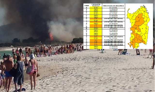 Incendio Canadair Cost Rei Turisti Spiaggia Cartina