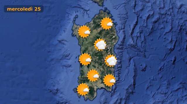 Bel tempo su tutta la Sardegna, qualche goccia solo sulla Barbagia