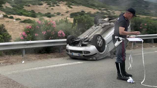 Incidente Castiadas Auto Ribaltata