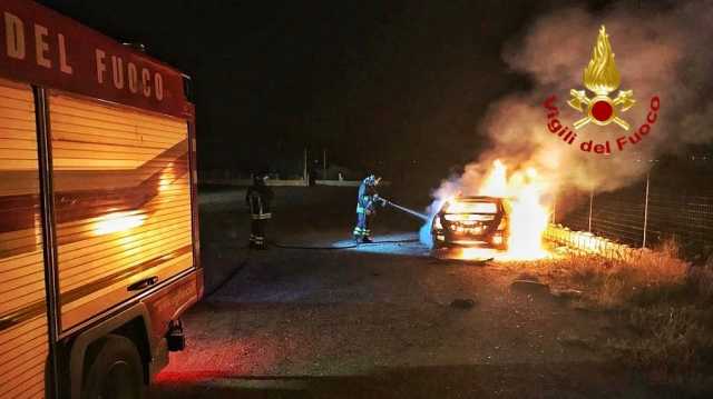 Incendio Quartu Auto Flumini