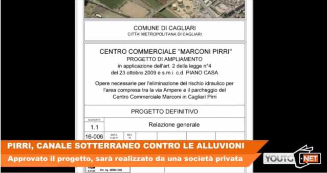 Frame Alluvione Pirri Canale Sotterraneo