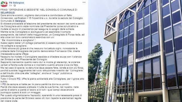Consiglio Comunale Selargius Pd Sessiste