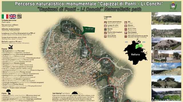 Comune Di Arzachena. Proposta Pannello Informativo Percorso Capizzal Di Ponti  Li Conchi Tagliata