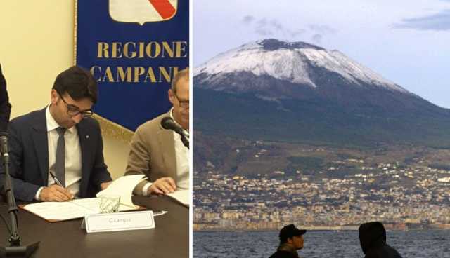 Assessore Gianni Lampis A Napoli Vesuvio