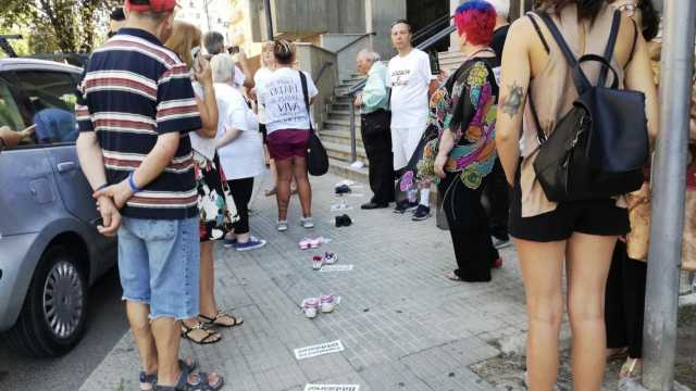 Manifestazione Bibbiano Tribunale Minori Cagliari