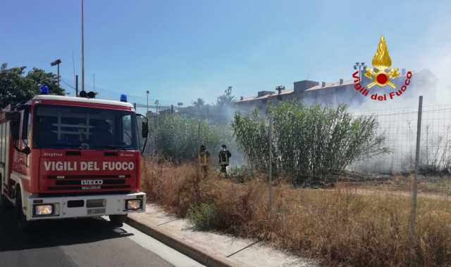 Via San Francesco Incendio Quartu