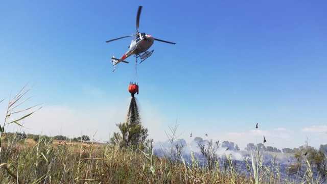 Elicottero Incendio Molentargius 12