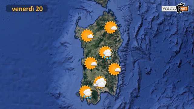 METEO VENERDì 20 SETTEMBRE