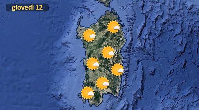 PREVISIONI METEO GIOVEDì 12