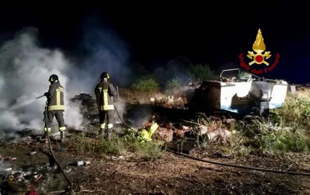 Rifiuti Fiamme Quartu