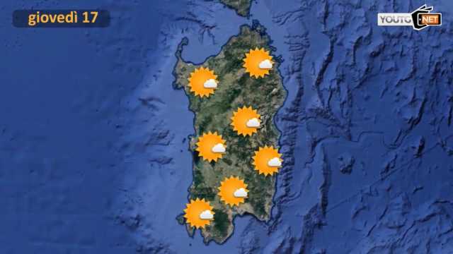 PREVISIONI METEO GIOVEDì 17