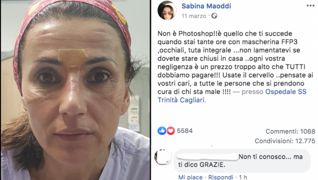 Infermiera Segni Mascherina
