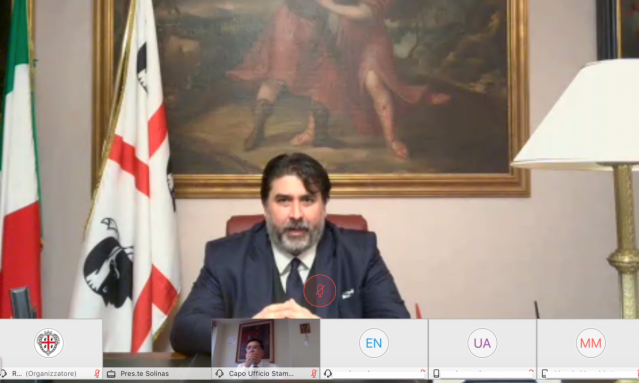 Solinas Presidente Videoconf