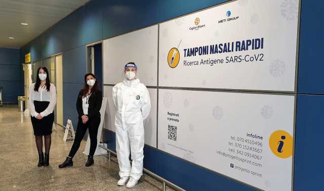 Fotografia Tamponi Aeroporto Cagliari  Elmas