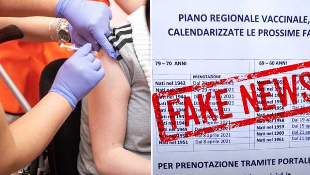 Piano Vaccinale Fake News