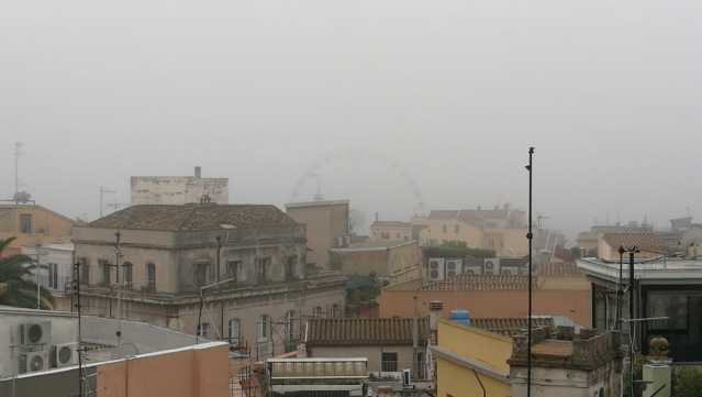 Nebbia su Cagliari 