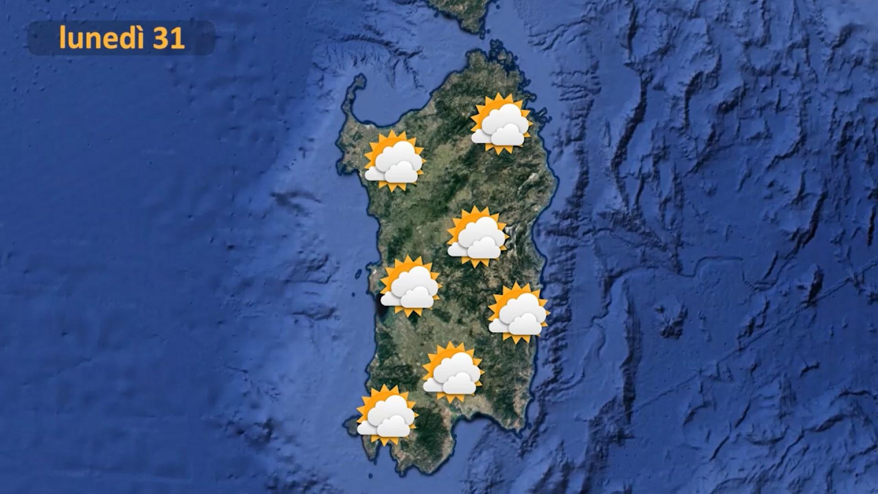 Previsioni meteo unedì 31 gennaio