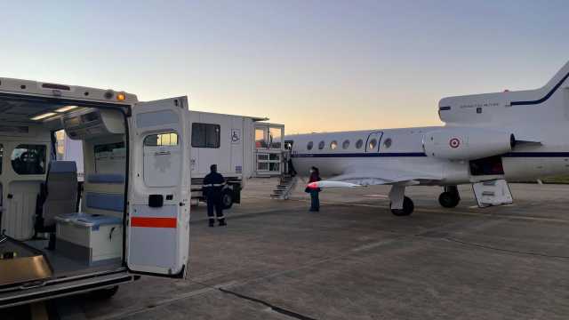 L'aereo militare che ha portato il bambino a Roma