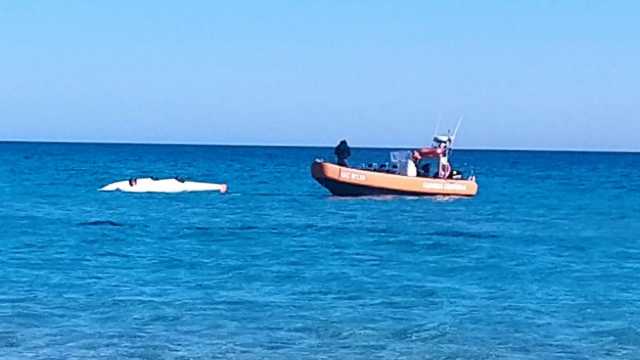 L'ultraleggero precipitato in mare