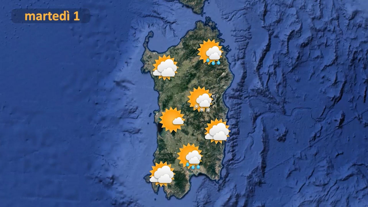 Le previsioni per domani in Sardegna 