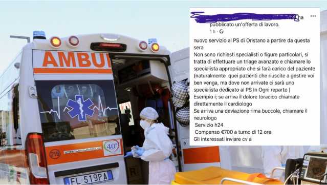 Medici in affitto al pronto soccorso di Oristano