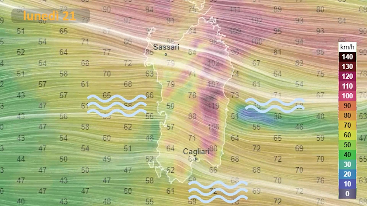 Meteo lunedì 21 