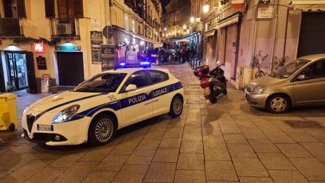 Controlli della Municipale in centro a Cagliari