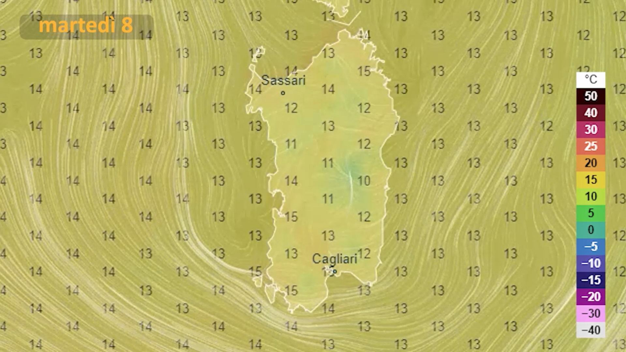 Il meteo per martedì 8