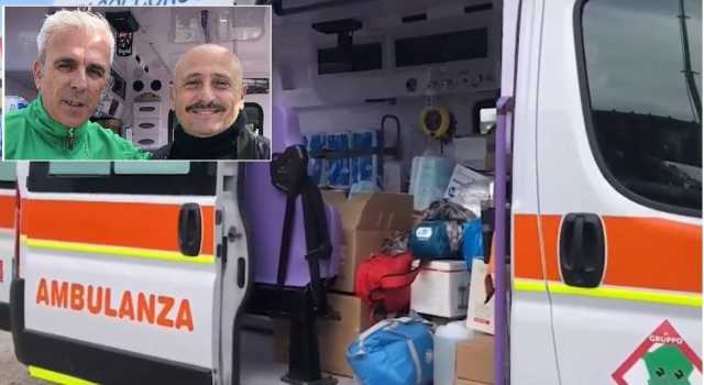 Uno dei mezzi Anas destinati all'Ucraina