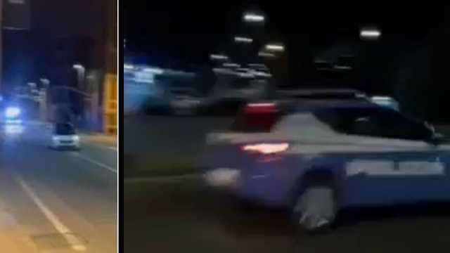 Alcune immagini dell'inseguimento