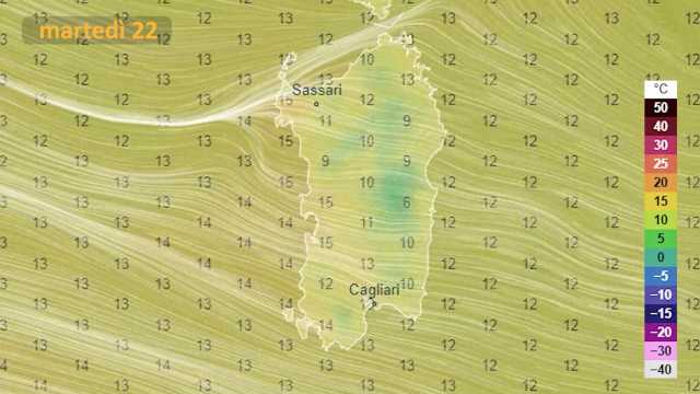 Le previsioni per martedì 22 marzo