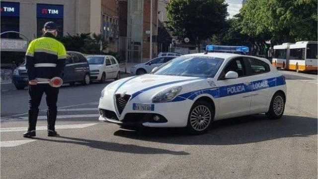 Polizia locale in viale Trieste 