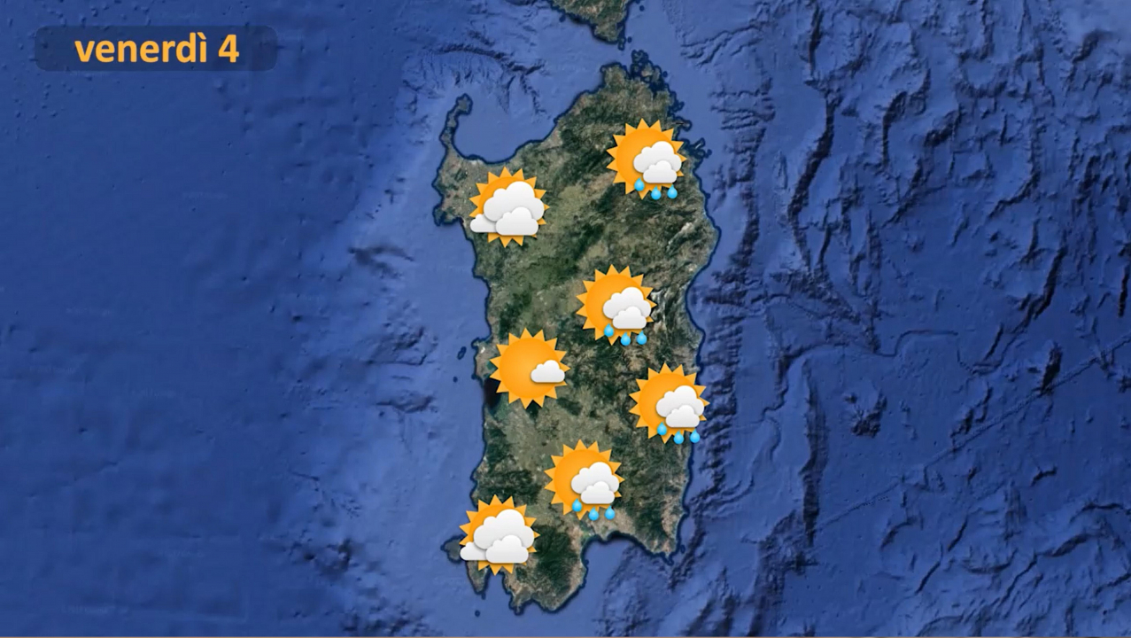 Previsioni meteo per venerdì 4
