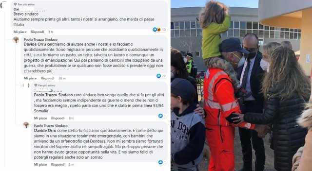 Truzzu discute con un cagliaritano 