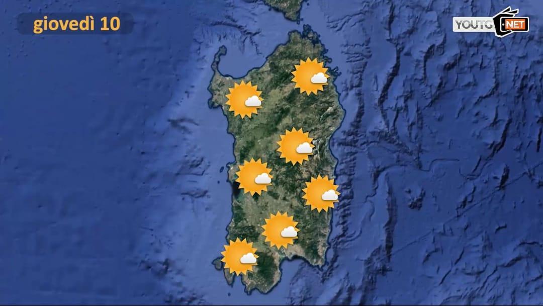 Le previsioni per giovedì 10 marzo