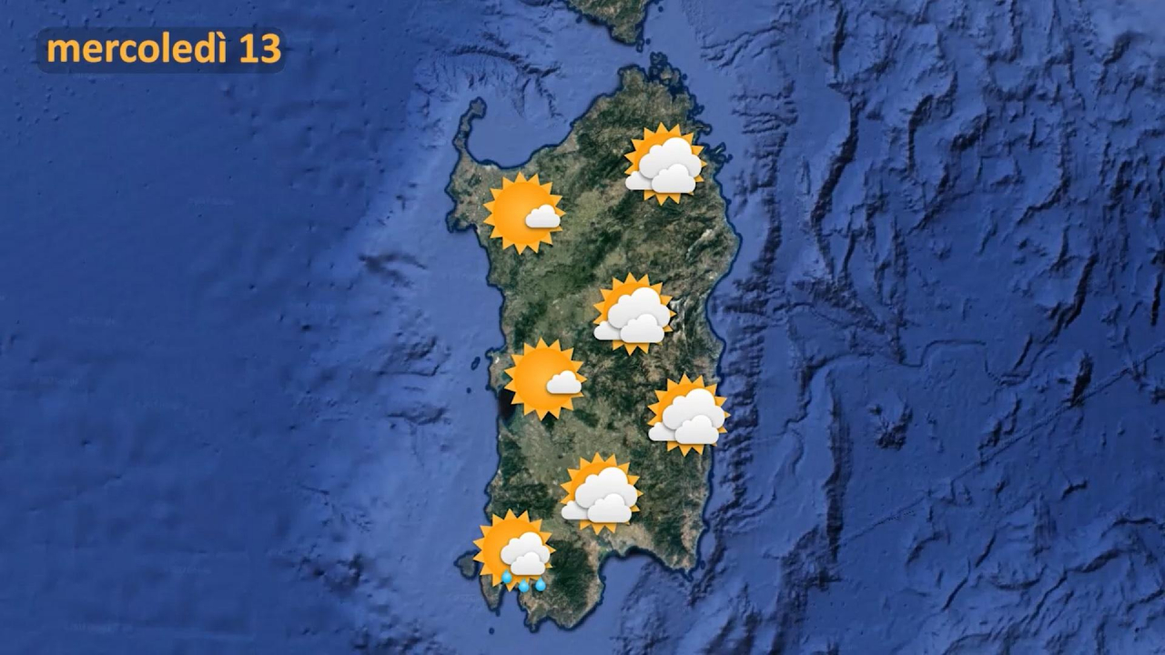 Previsioni meteo mercoledì 13 aprile 