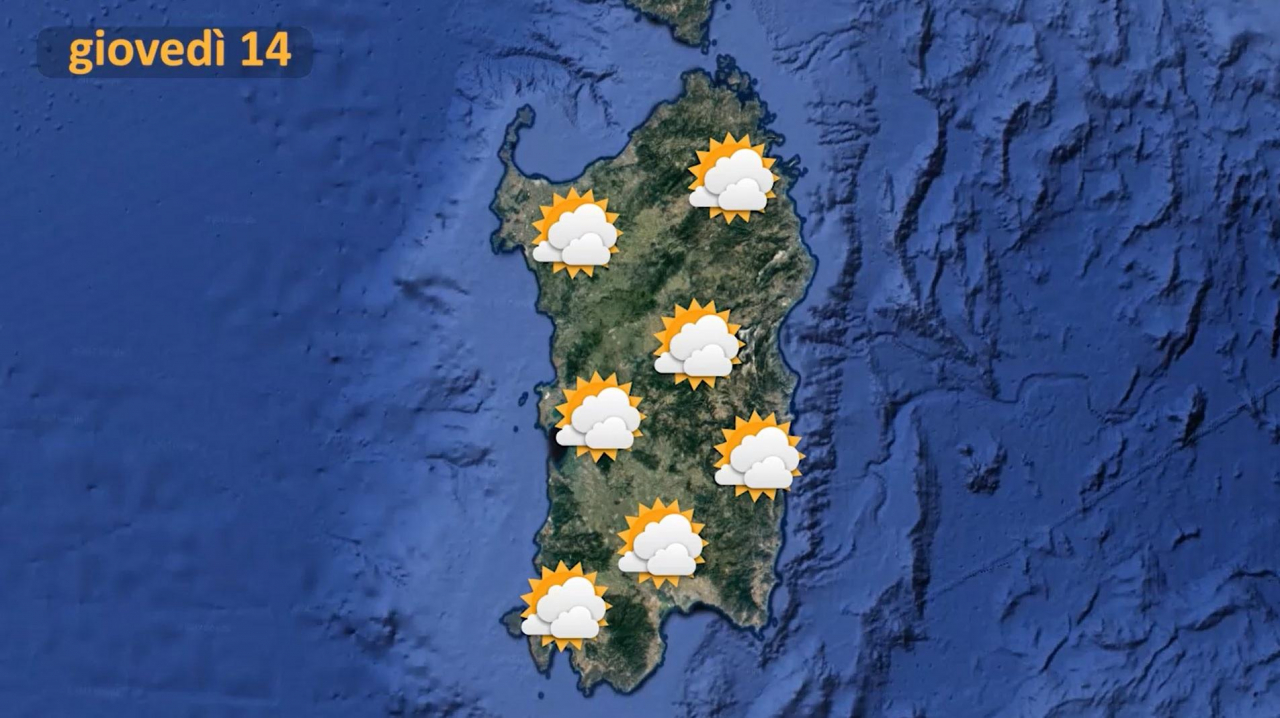 Le previsioni per il 14 aprile in Sardegna 