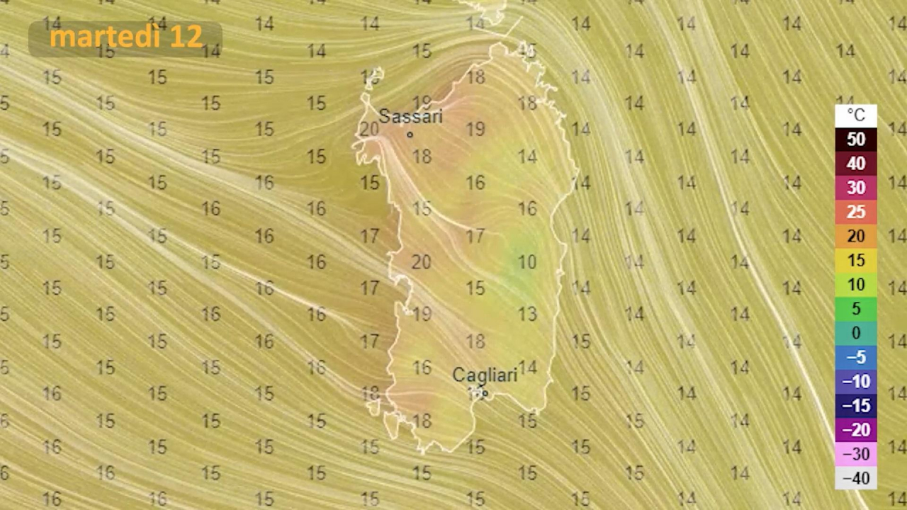 Previsioni meteo sardega martedì 12 aprile 
