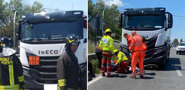 Ciclista morto sulla 130