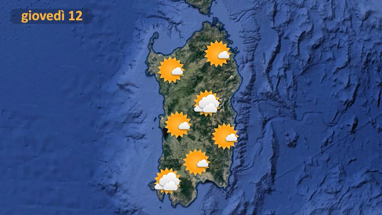 Le previsioni per il 12 maggio in Sardegna 