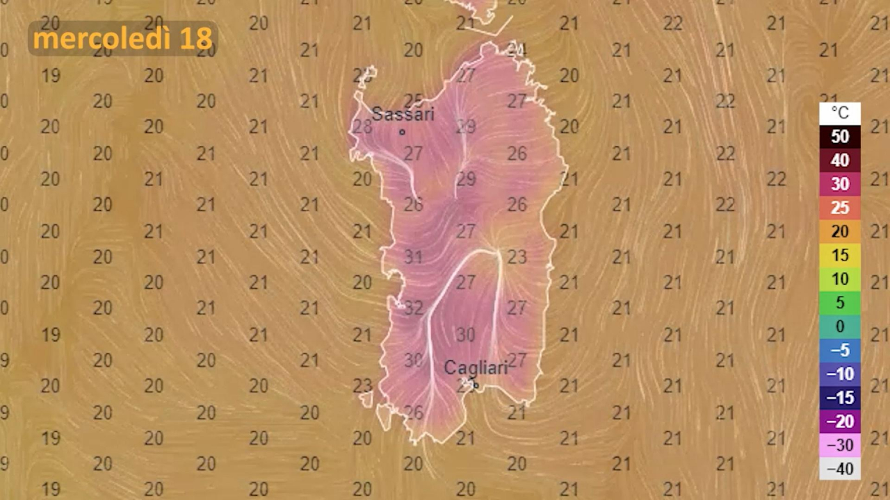 Previsioni di mercoledì 18 