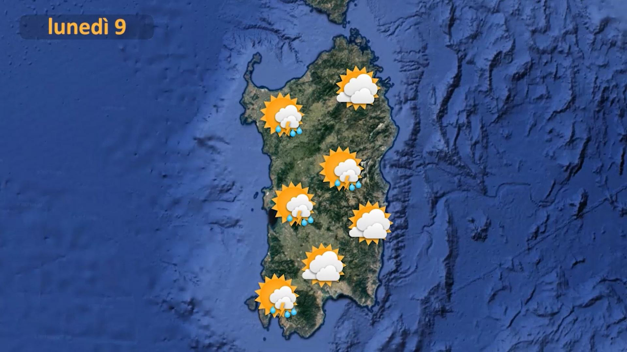 Le previsioni per il 9 maggio in Sardegna 