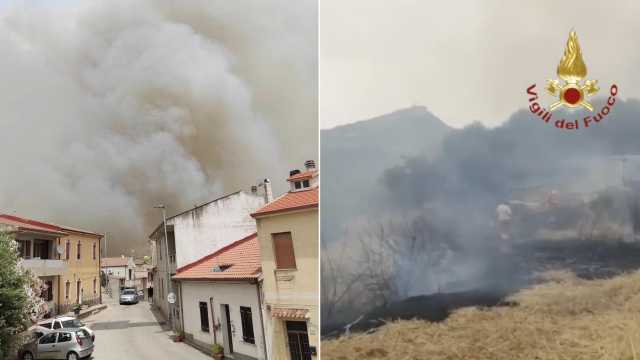 Incendio Sardegna Codrongianos case